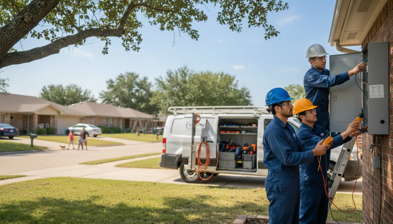 Certified electrician providing emergency electrical services in Rex, GA